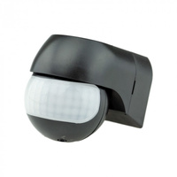 Czujnik Ruchu i Zmierzchu PIR IP44 Natynkowy Czarny 12m 180° CP Ecolight