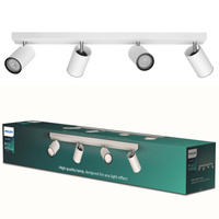 Lampa Sufitowa Reflektor 4x GU10 Biała Kosipo Philips