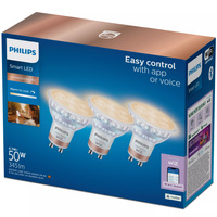 3x Żarówka LED GU10 Reflektor PAR16 4.7W = 50W 345lm 2700-6500K TW Inteligentna SMART WiFi Bluetooth Aplikacja WiZ Philips