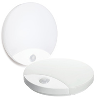 Lampa Natynkowa Plafon LED Kinkiet z Czujnikiem Ruchu i Zmierzchu 10W Barwa Neutralna 4000K IP44 ORBIS Kobi