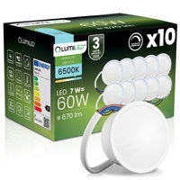 10x Wkład do Opraw LED Żarówka Moduł INSERT Reflektor 7W = 60W 670lm 6500K Zimna 120° Ściemnialna LUMILED