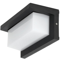 Kinkiet Ogrodowy Lampa Elewacyjna LED LENTERO 12W 4000K z Czujnikiem Ruchu IP54 Czarny KOBI