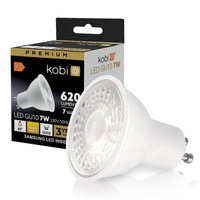 Żarówka LED GU10 Reflektor 7W 630lm 3000K Ciepła 80° Premium Kobi