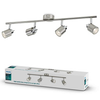Lampa Kinkiet Sufitowy Reflektor 4x GU10 Nikiel Meranti Philips