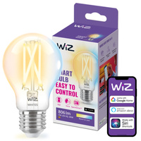 Żarówka LED E27 A60 7W = 60W 806lm 2700-6500K TW FILAMENT Inteligentna SMART WiFi Bluetooth Aplikacja WiZ