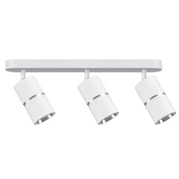 Oprawa Ścienno-Sufitowa Reflektor Punktowy 3x GU10 Biała Srebrna BAMBOO Sanico Goldlux