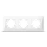 Ramka Pozioma do Gniazdek Potrójna Natynkowa Biała BINERA VIDEX