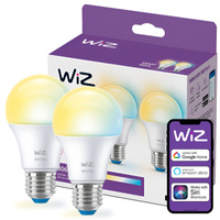 2x Żarówka LED E27 A60 8W = 60W 806lm 2700-6500K TW Inteligentna SMART WiFi Bluetooth Aplikacja WiZ