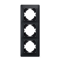 Ramka Pozioma do Gniazdek Potrójna Natynkowa Czarna BINERA VIDEX