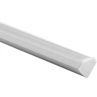 Profil Aluminiowy do LED Biały Narożny 2m z Mroźnym Kloszem i Zaślepkami Ecolight