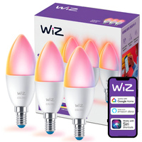 3x Żarówka LED E14 Świeczka C37 4.9W = 40W 470lm 2200-6500K RGB + TW Inteligentna SMART WiFi Bluetooth Aplikacja WiZ