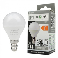 Żarówka LED Kulka P45 E14 5W 450lm 4000K Neutralna Ecolight