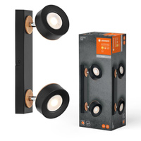 Lampa LED Ścienna Sufitowa Kinkiet Oprawa Natynkowa 9.6W 615lm CCT Dekoracyjna Czarny Spot Pluto Ledvance