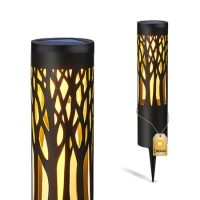 Lampa Solarna Ogrodowa LED Wbijana Ozdobna Zewnętrzna Ażur Lampka 3000K