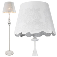 Lampa podłogowa stojąca Fabrizia 1xE27 biała 150cm - GOLDLUX (Polux)