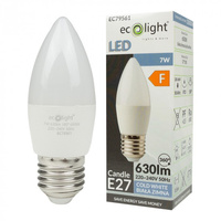 Żarówka LED Świeczka B37 E27 7W 630lm 6500K Zimna Ecolight
