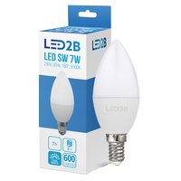 Żarówka LED E14 Kulka 7W 600lm 6500K Zimna 200° LED2B Kobi