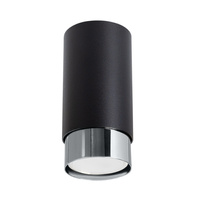 Lampa Sufitowa Oprawa Natynkowa Tuba Spot GU10 Czarna Chrom Nero Bittersweet Shimmer SL.1408 Sollux