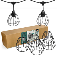 Klosz do Girlandy Zestawu CRETE LS D1 Czarny Metalowy 5 Sztuk Kobi