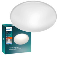 Lampa Sufitowa Plafon LED 12W 1150lm 4000K z Czujnikiem Ruchu i Zmierzchu Biała Shan Philips