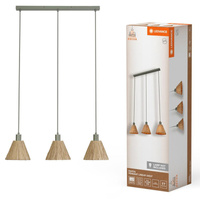 Lampa Sufitowa Wisząca Dekoracyjna E27 Brązowy Zielony Raffia Decor Ledvance