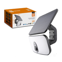 Naświetlacz LED Solarny Zewnętrzny Ogrodowy 13W 1400lm 4000K Neutralny 120° z Czujnikiem Ruchu i Zmierzchu IP65 IK03 Czarny Phoenix Kobi