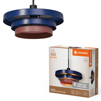Lampa Sufitowa Wisząca Dekoracyjna E27 Zwis Niebieski Różowy Decor Ledvance