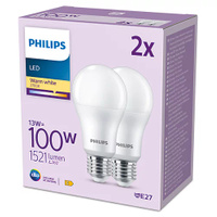 Zestaw 2x Żarówka LED E27 A67 13W = 100W 1521lm 2700K Ciepła 150° PHILIPS 
