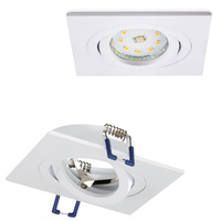 Oprawa Podtynkowa GU10 Halogenowa Wpuszczana Spot Oczko Biała Kwadratowa Kobi