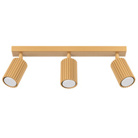 Lampa Sufitowa Reflektor Tuba Spot 3x GU10 Złota Karbon Deep Space SL.1562 Sollux