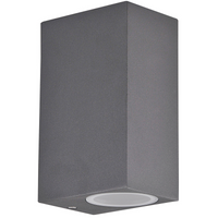 Kinkiet ogrodowy zewnętrzny góra dół na LED 2x GU10 BOSTON GOLDLUX (Polux) ALUMINIUM SZARY