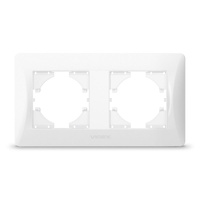 Ramka Pozioma do Gniazdek Podwójna Natynkowa Biała BINERA VIDEX