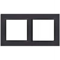 Ramka Podwójna 2-krotna do Włączników Światła Gniazdek CR2/49 Czarna KONTAKT SIMON 