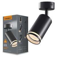 Lampa Ścienna Sufitowa Kinkiet Oprawa Punktowa Ruchoma GU10 Czarna Videx