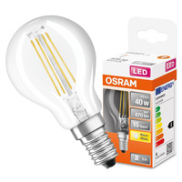 Żarówka LED P45 Kulka E14 4W = 40W 470lm 2700K Ciepła 300° Retrofit Filament CLASSIC Osram