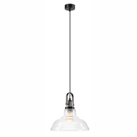 Lampa Wisząca Sufitowa MATTEO E27 Czarna Chrom Loftowa LM-1.1/82 Lamkur