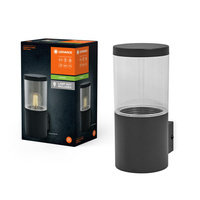 Lampa Ogrodowa Zewnętrzna Kinkiet Elewacyjny LED E27 IP44 IK03 Szary Endura Ledvance