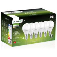 Zestaw 6x Żarówka LED E14 P45 2,5W = 25W 249lm 4000K Neutralna 180° LUMILED
