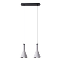 Lampa Sufitowa Wisząca Zwis 2x E14 Żyrandol Geometryczna Szara Nowoczesna Rea Sollux