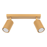 Lampa Sufitowa Reflektor Tuba Spot 2x GU10 Złota Karbon Deep Space SL.1561 Sollux