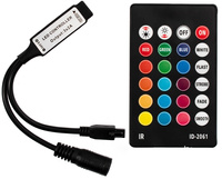 Sterownik do taśm LED RGB IR 24 PRZYCISKI 72W 3x2A 12V DC MINI + PILOT