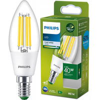 Żarówka LED E14 Świeczka B35 2.3W = 40W 485lm 210lm/W 4000K Neutralna 300° KLASA A UltraEfficient Philips