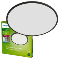 Lampa Ogrodowa Plafon LED 15W 1500lm 4000K IP54 SceneSwitch Czarna SuperSlim Philips