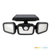 Naświetlacz LED Solarny Zewnętrzny Ogrodowy 1.5W lm 6000K Zimny z Czujnikiem Ruchu i Zmierzchu IP44 Czarny Glow Kobi