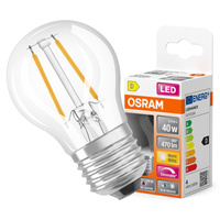 Żarówka LED P45 Kulka E27 3.4W = 40W 470lm 2700K Ciepła CRI90 300° Filament Ściemnialna SUPERSTAR PLUS CLASSIC Osram