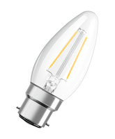 Żarówka LED B35 Świeczka B22d 2.5W = 25W 250lm 2700K Ciepła 300° Retrofit Filament CLASSIC Osram