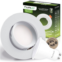 Zestaw Oprawa Halogenowa Podtynkowa VENTUS Biała Okrągła + Żarówka LED GU10 6W Ciepła 120° Lumiled