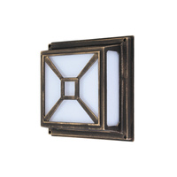 Lampa Ogrodowa Zewnętrzna Kinkiet Elewacyjny LED 2x E27 IP54 Złoty Klasyczny Darius Rabalux