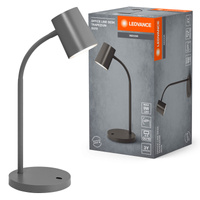 Lampa Stołowa Oprawa Biurkowa Stojąca GU10 Szary USB-C Office Line Ledvance