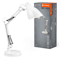 Lampa Stołowa Oprawa Biurkowa Stojąca Regulowana E27 Biały USB-C Office Line Ledvance